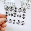 NAIL ANGEL 24Sheets Nail Art Adhesive Sticker Sheets Different Black Color Luxury Shapes Sticker Nail Art Deco 10304 (10305) view 4