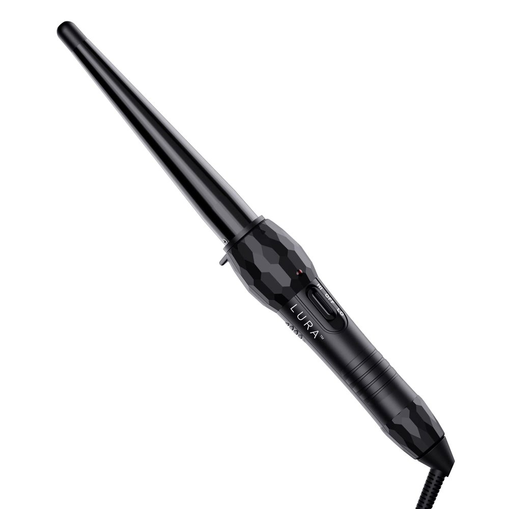 LURA Ceramic Tourmaline Coating Curling Wand, 1/2-1 Inch Barrel Hair Curler with 2 Heat Setting (320/410), Suitable for All Hair Types