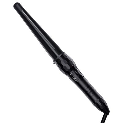 LURA Ceramic Tourmaline Coating Curling Wand, 3/4-1 1/4 Inch Barrel Hair Curler with 2 Heat Setting (320/410), Suitable for All Hair Types