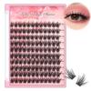 Bodermincer 10-12-14-16mm Mix/14-16-18mm Mix D Curl DIY Clusters Eyelash Extension Dovetail Segmented Lashes 120 Volume Natural Segmented Eyelashes Bundles at Home (14-16-18mm Mix) view 1