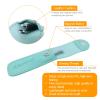 AUSOMTEK Nose Hair & Ear Hair Trimming Tweezers, Eyebrow Grooming Scissors, Eyelash Clipper, Stainless Steel Grooming Scissors, Safe Round-Headed, for Men and Women (Cyan PU Case) (1 pack) view 3