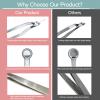 AUSOMTEK Nose Hair & Ear Hair Trimming Tweezers, Eyebrow Grooming Scissors, Eyelash Clipper, Stainless Steel Grooming Scissors, Safe Round-Headed, for Men and Women (Cyan PU Case) (1 pack) view 4