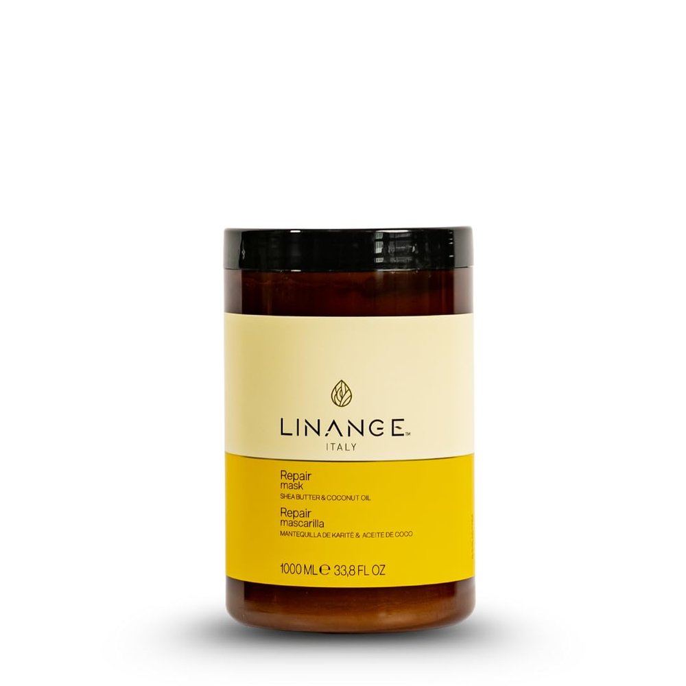 LINANGE Repair Mask with Shea Butter and Coconut Oil - Nourishing Hair Treatment, 33.8 oz.