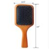 KOZIS Wooden Paddle Hair Brush, Vegan Boar and Nylon Bristles, Large view 2