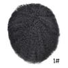 Afro Kinky Curly Toupee For Black Men Kinky Hair Weave for Men 8x10 Full Poly PU Thin Skin Mens Curly HairPiece Human Hair Replacement Toupee System For African American Jet Black 6mm (AFRO WAVE :6MM, #1 JET BLACK) view 2