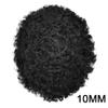 Afro Kinky Curly Toupee For Black Men Kinky Hair Weave for Men 8x10 Full Poly PU Thin Skin Mens Curly HairPiece Human Hair Replacement Toupee System For African American Natural Black (AFRO WAVE :10MM, #1 JET BLACK) view 2
