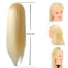 JMHAIR Blonde Mannequin Head with 80% Real Human Hair,28-30inches Long Hair Hairdresser Practice Training Head ,Manikin Cosmetology Makeup Manican Doll Head for Display Braiding Styling Curling view 4