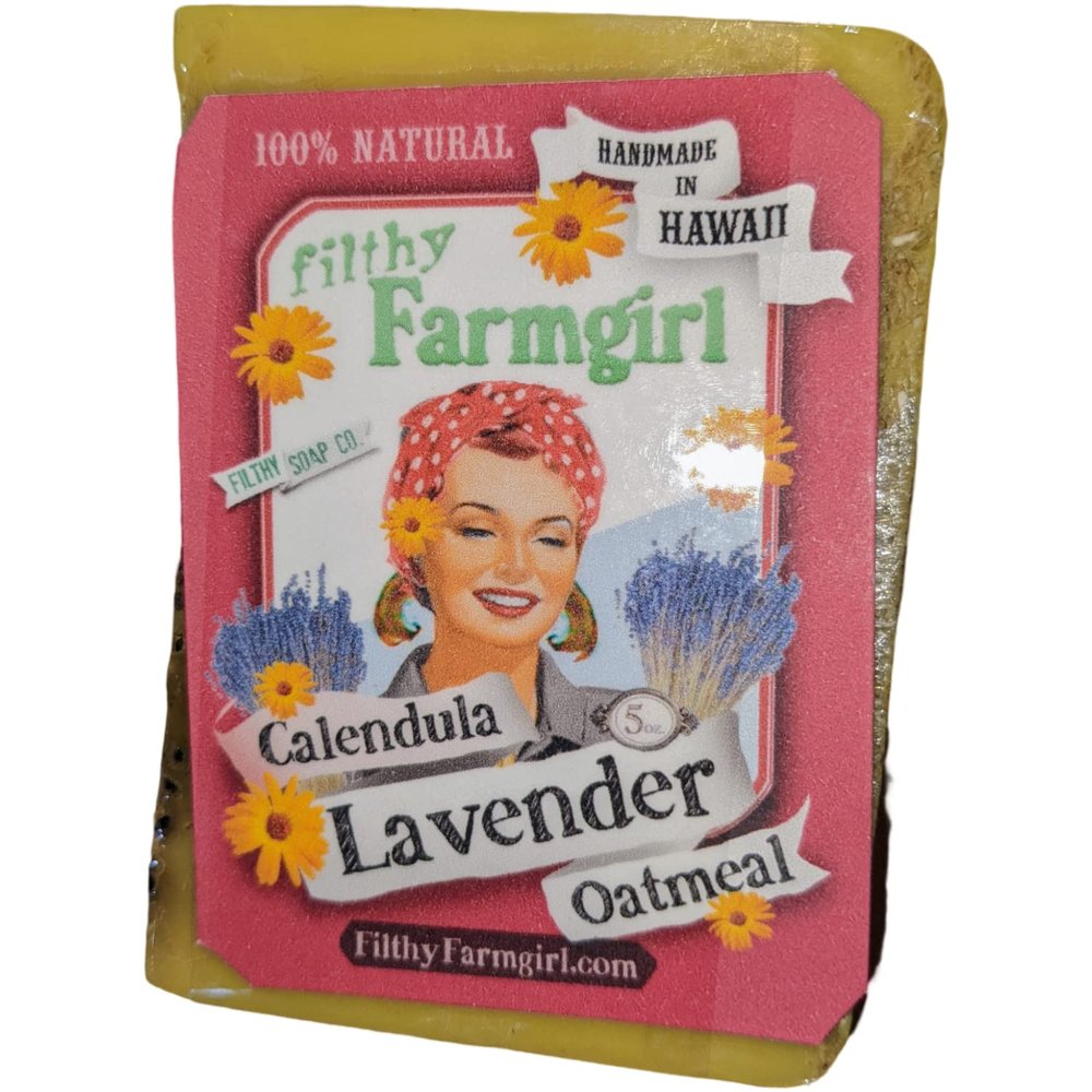 Filthy Farmgirl Calendula Lavender Oatmeal Soap Bar, Yellow, 5.0 Ounce