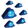 Clipper Guards for Wahl 10 12 14 16 18 20 Hair Clipper Guards 6pcs Extra Long Clipper Guard Attachments 2.5 Inch Clipper Guides Multiple Sizes Universal 2.5", 2.25", 2", 1.75", 1.5", 1.25" (Blue) view 1