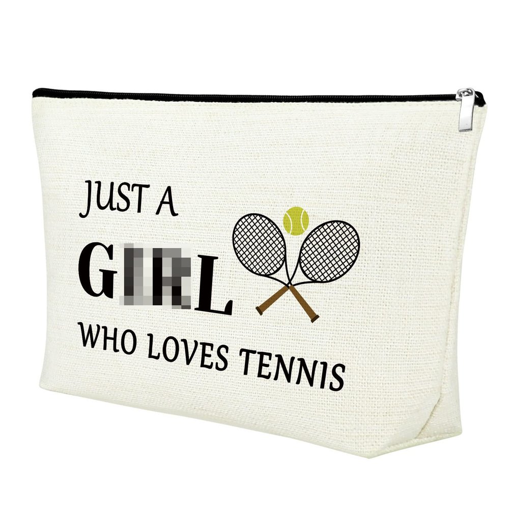 Mxrymvu Tennis Gifts for Tennis Lovers Inspirational Makeup Bag for Sports Player Partners Birthday Gift for Women Graduation Gift for Friends Funny Sports Themed Cosmetic Bag for Coach Team