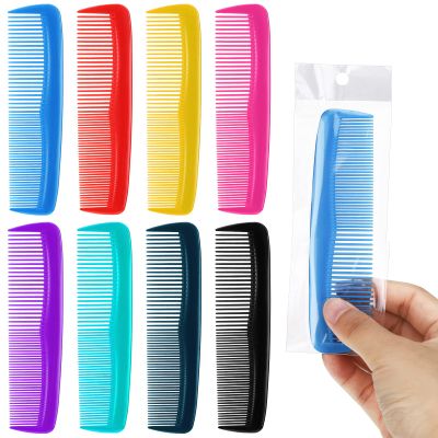Vesici 100 Packs Combs Bulk Individually Wrapped Multicolor Disposable Travel Comb Bulk Hair for Hotel Small Combs Homeless Shelter Church(Multicolor)