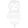 Reusable Wrinkles Patches, Silicone Neck Wrinkle Patches Pad, Easy to Use Forehead Pad Set, Not Irritating Cleavage Pad Eye Cheek Stick for Chest, Neck, Eye, Cheek, and Forehead, Transparent, 11PCS view 2