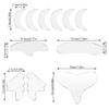 Reusable Wrinkles Patches, Silicone Neck Wrinkle Patches Pad, Easy to Use Forehead Pad Set, Not Irritating Cleavage Pad Eye Cheek Stick for Chest, Neck, Eye, Cheek, and Forehead, Transparent, 11PCS view 3