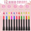 12 Colors Glow In The UV Black Light Face & Body Paint, Black Light Glow Body Paint Makeup Fluorescent Neon Face Painting Crayons Kit for Halloween Costume Holiday Masquerades Club Makeup view 3