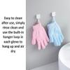 Exfoliating Bath Shower Gloves for Men Women 2 Pairs for Shower, Spa, Massage and Body Scrubs, Dead Skin Cell Remover (with Attached Hanging Loop) view 4