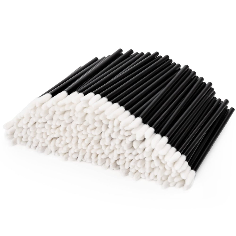 300Pcs/Set Lip Applicators Disposable Lip Brush, Black Lipstick Lip Gloss Wands - Makeup Beauty Tool Kits