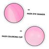 Beavorty 3Pcs Hair Dye Bowl Hair Dyeing Shaker Bowl with Measuring Scale Salon Mixing Cup Tools for Home Barber Shop Pink view 3
