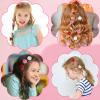72 Pcs Hair Accessories Set - Barrettes, Balls, Bows, Flowers, and Clips for Girls, Baby, and Toddler (Red, White, Pink) view 4