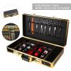 Barber Case Stylist Suitcase, Hair Stylist Tool Kits Organizer, Professional Barber Travel Carry Case for Hair Scissors Tools, Barber Carrying Case with Code Lock, Black+Gold view 2