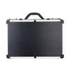 Beauty Salon Barber Case, Professional Barber Hard Carrying Case Storage Box, Portable Travel Stylist Tool Box with Lock, Barber Tool Organizer for Clippers Trimmers Shears Scissors, White+Black view 3