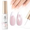 beetles Gel Polish Swirl Nail Art Gel Liner - 1 pcs 7ml Classic White Color and Gel Nail Tips Kit 500Pcs Clear Full Cover Medium Almond Pre view 2