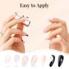 beetles Gel Polish Swirl Nail Art Gel Liner - 1 pcs 7ml Classic White Color and Gel Nail Tips Kit 500Pcs Clear Full Cover Medium Almond Pre view 4