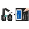 beetles Gel Polish 2 in 1 Nail Glue Base Gel and No Wipe Top Coat Kit and Gel Nail Tips Kit 500Pcs view 1
