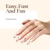 beetles Gel Polish 2 in 1 Nail Glue Base Gel and No Wipe Top Coat Kit,and Gel Nail Tips Kit 500Pcs,and Mini Nail LED Lamp view 3