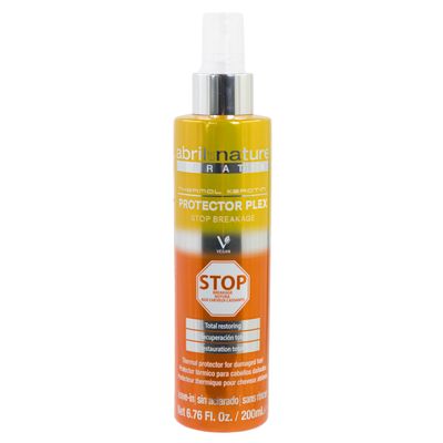 abril et nature - Plex Thermal Protector, STOP Breakage - Ideal for Dry and/or Damaged Hair - Protects Hair from Straighteners and Hair Dryers - With Keratin - 200 ml
