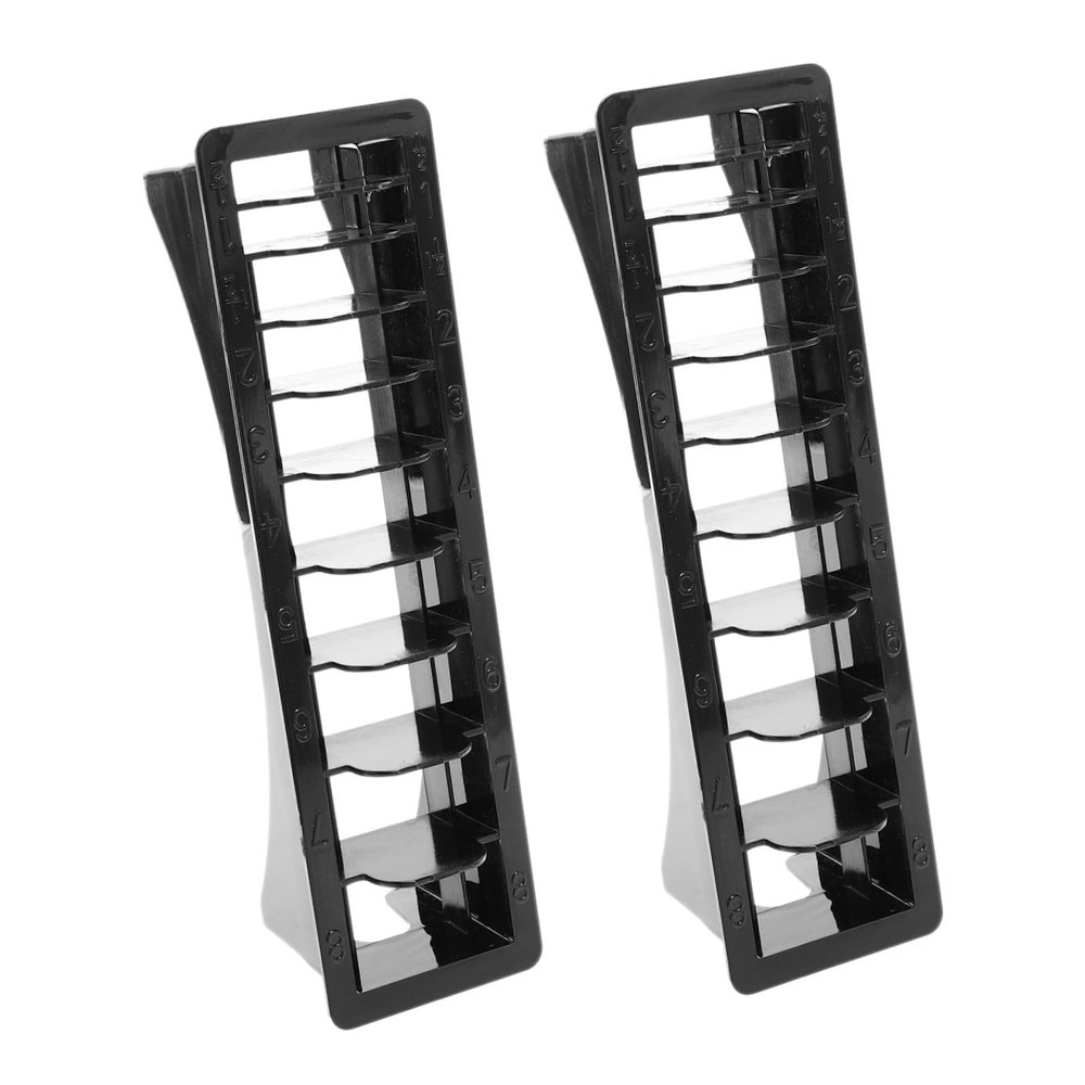 Mobestech Barber 2Pcs Guide Comb Storage Case Plastic 10 Grid Clipper Guard Holder Comb Organizer Guard Holder Barber Hair Tools Organizer for Barbershop Salon Use (Random Color) Clipper Comb Holder