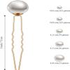 24 Pieces Wedding Pearl Hair Pins Bridal Pearl Rhinestone Hair Pins Hair Accessories U Shape Barrette for Bride Bridesmaid Women Girls view 2