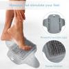 Lazy Foot Scrubbing Brush, Shower Foot Scrubber Mat with Nonslip Suction Cups Shower Foot Cleaner Feet Cleaner Washer Brush Foot Dead Skin Callus Remover Foot Massager Mat for Men and Women, Grey view 3