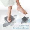 Lazy Foot Scrubbing Brush, Shower Foot Scrubber Mat with Nonslip Suction Cups Shower Foot Cleaner Feet Cleaner Washer Brush Foot Dead Skin Callus Remover Foot Massager Mat for Men and Women, Grey view 4