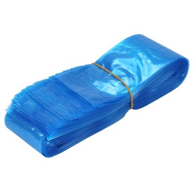 100PCS Machine Clip Cord Sleeve, Disposable Plastic Blue Medical Machine Clip Cord Cover Scratch Wearproof Hook Sleeve Cover Bag (Blue)