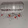 Nail Art Rhinestones Roses Shapes - Turquoise - Silver - Gold (Red - Heart) view 2