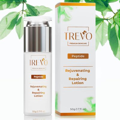 Trevo Peptide Rejuvenating & Repairing Lotion - Anti Inflammation, Anti Itching, Anti Aging & Pro Collagen Skincare with Natural Peptides - Perfect Anti-Itch Lotion Solution - 50g/1.7fl oz