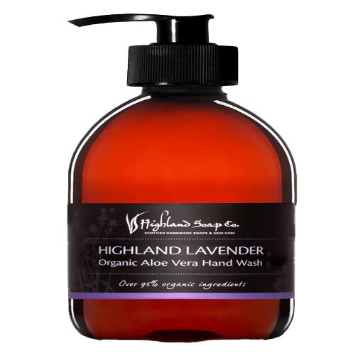 The Highland Soap Company, Organic Aloe Vera Hand Wash, Highland Lavender, 10oz Bottle (Pack of 1)