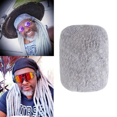 Orientdreads Afro Kinky Bulk Human Hair For Dreadlock Extensions, Repair Locs, 30g/pack Afro Kinky-curly Human Hair Bundles (#Grey, 8Inch-1Pack-Two)