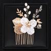 Wedding Headpieces Bride Flower Hair Comb Wedding Hair Ornaments Pearl Small Hair Combs Gold Hairpins Jewelry Tiara Women Combs for Hair Wedding Hair Accessories view 1
