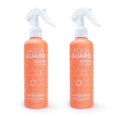 AQUA GUARD After-Swim UV Leave-In Detangler  Quick & Easy Detangling After Every Swim  Paraben & Gluten Free, Vegan, Color Safe, Leaping Bunny Certified (2-Pack)