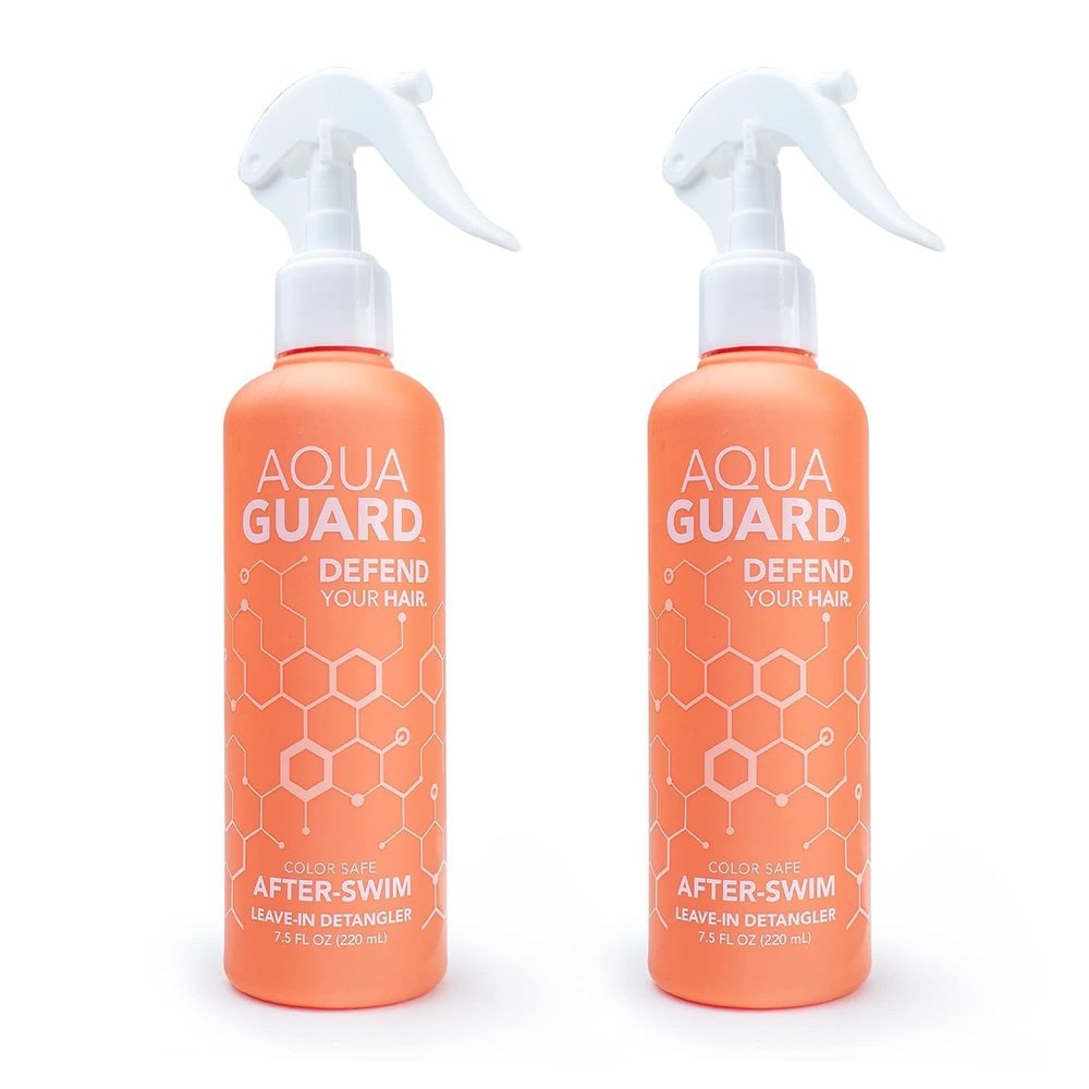 AQUA GUARD After-Swim UV Leave-In Detangler  Quick & Easy Detangling After Every Swim  Paraben & Gluten Free, Vegan, Color Safe, Leaping Bunny Certified (2-Pack)