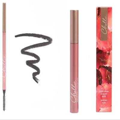 Chella Good Drama Vegan Mascara and Eyebrow Pencil Bundle, Graceful Grey