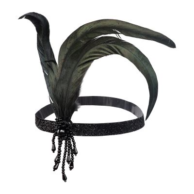 1920s Feather Headband, the Great Gatsby Hair Accessories, Bride Wedding Headwear Party Headband for Women