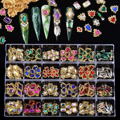 Katfan Nail Art Rhinestones Kit240PCS 3D Luxury Flatback Crystal Rhinestones Gems Big Diamonds Stones Bling Rhinestone Jewels for Nail Art Crafts Decorations Clothes Shoes