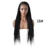30 Inch Long Braided Wigs for Black Women Lace Front wig with Natural Baby Hair for Woman Lightweight Synthetic Cornrow Box Braids Wigs Glueless Micro Twist Wig for African American Lady view 2