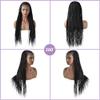 30 Inch Long Braided Wigs for Black Women Lace Front wig with Natural Baby Hair for Woman Lightweight Synthetic Cornrow Box Braids Wigs Glueless Micro Twist Wig for African American Lady view 3
