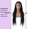 30 Inch Long Braided Wigs for Black Women Lace Front wig with Natural Baby Hair for Woman Lightweight Synthetic Cornrow Box Braids Wigs Glueless Micro Twist Wig for African American Lady view 4