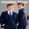 Almighty Magic Boys Navy Blue Suit Slim Fit 5 Pieces Kids Formal Tuxedo for Wedding, Funerals, Proms, Graduation, Thanksgiving and Church Little Boy Suit Size 5 view 2