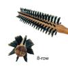 Terra Distribution Natural Boar Bristle Round Brush [Made in Japan] Olive Oil Blended Bristles as Beauty Essence view 3