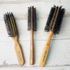 Terra Distribution Natural Boar Bristle Round Brush [Made in Japan] Olive Oil Blended Bristles as Beauty Essence view 4